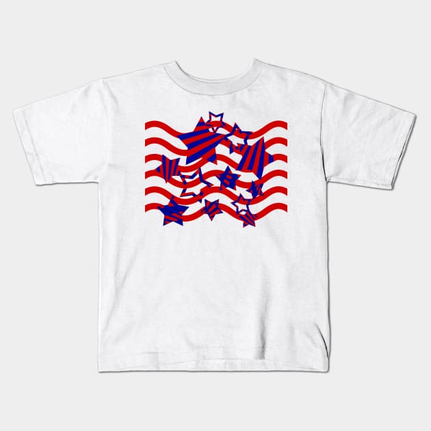 Stars and Stripes Forever Kids T-Shirt by MelissaJBarrett